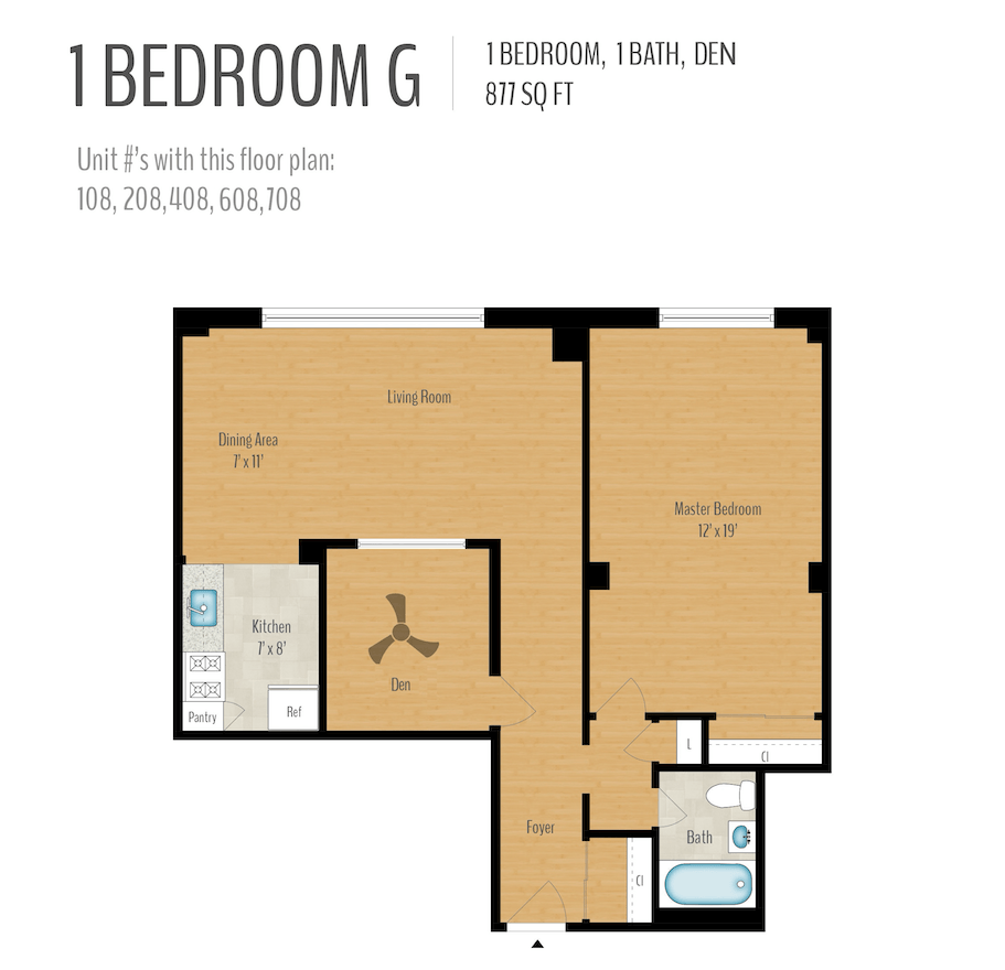 1 Bedroom + Den Image