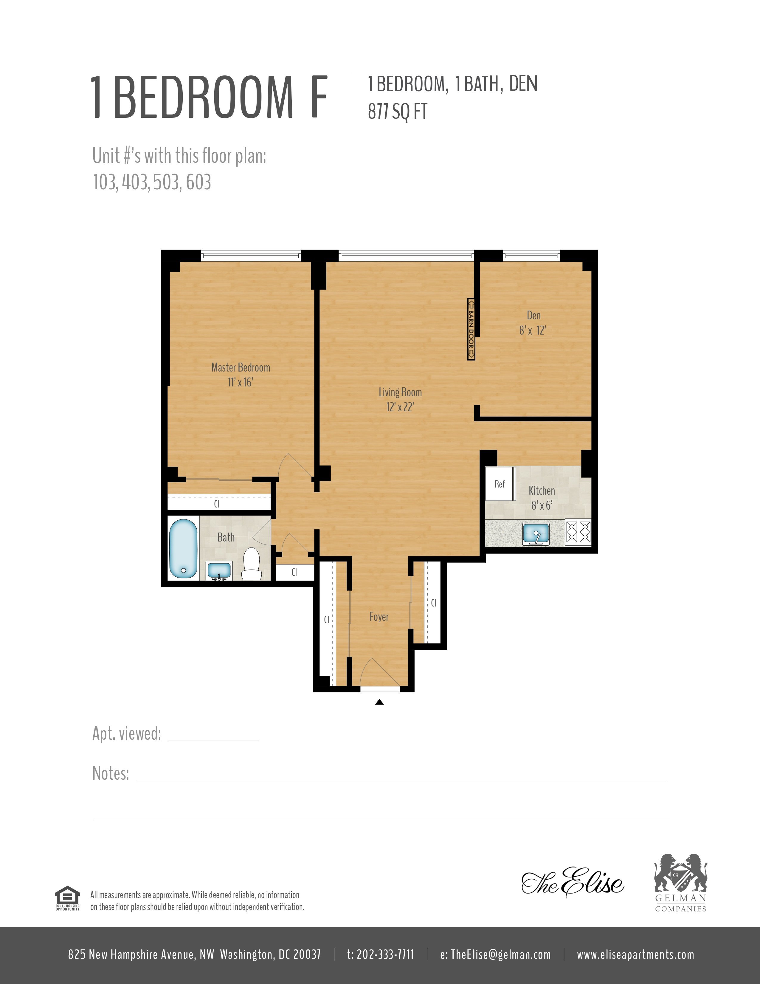 1 Bedroom + Den Image