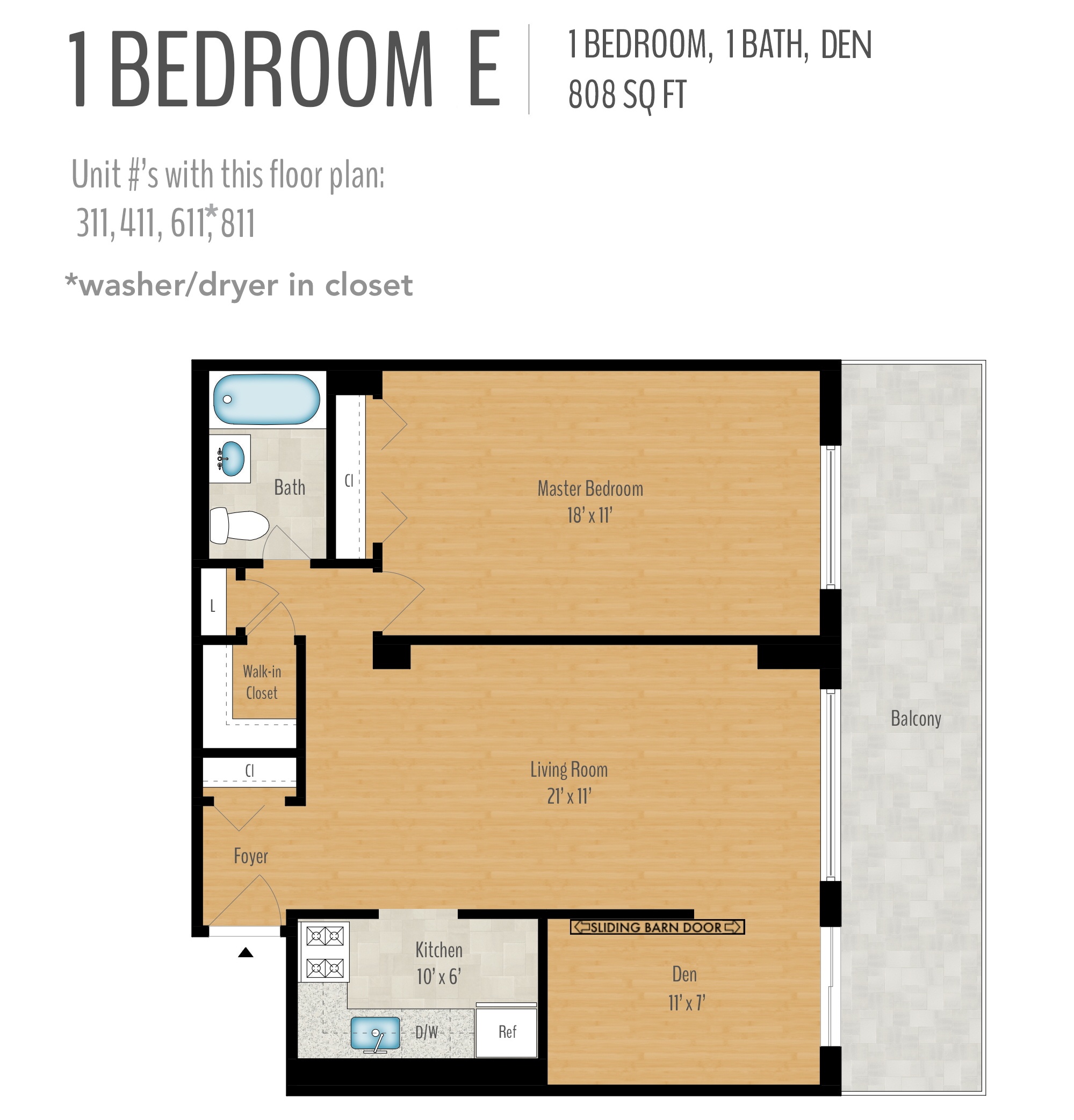 1 Bedroom + Den Image