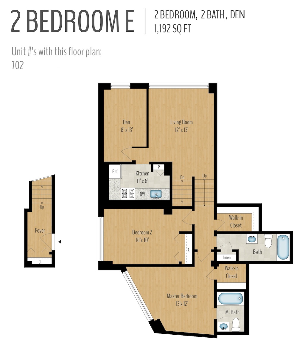 2 Bedroom + Den Image