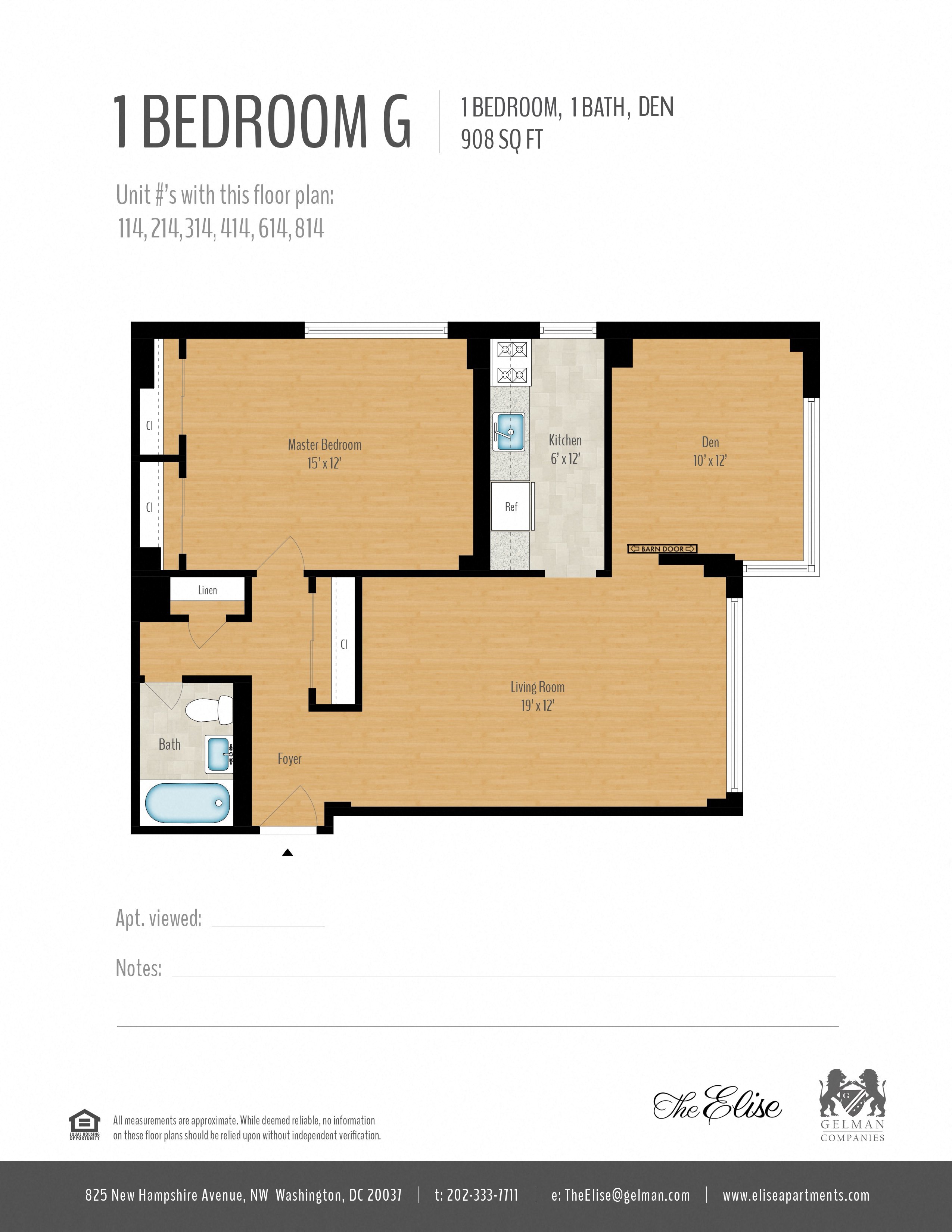 1 Bedroom + Den Image