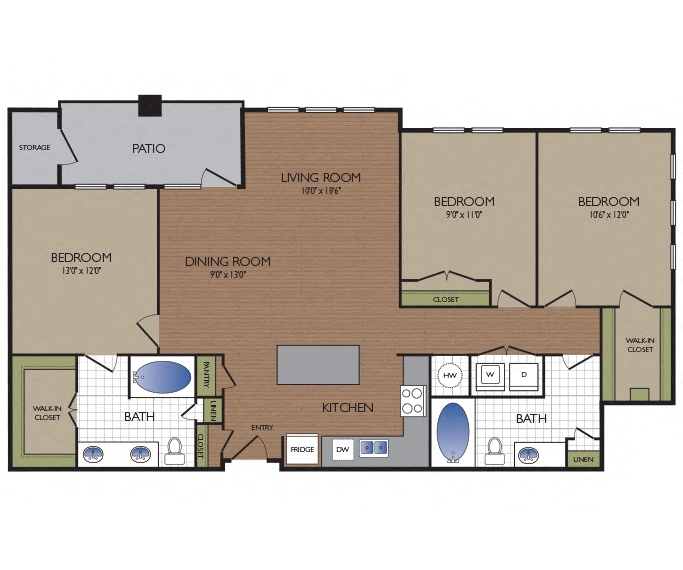Floor Plans Apartments Near DFW Airport StoneLedge Apartments