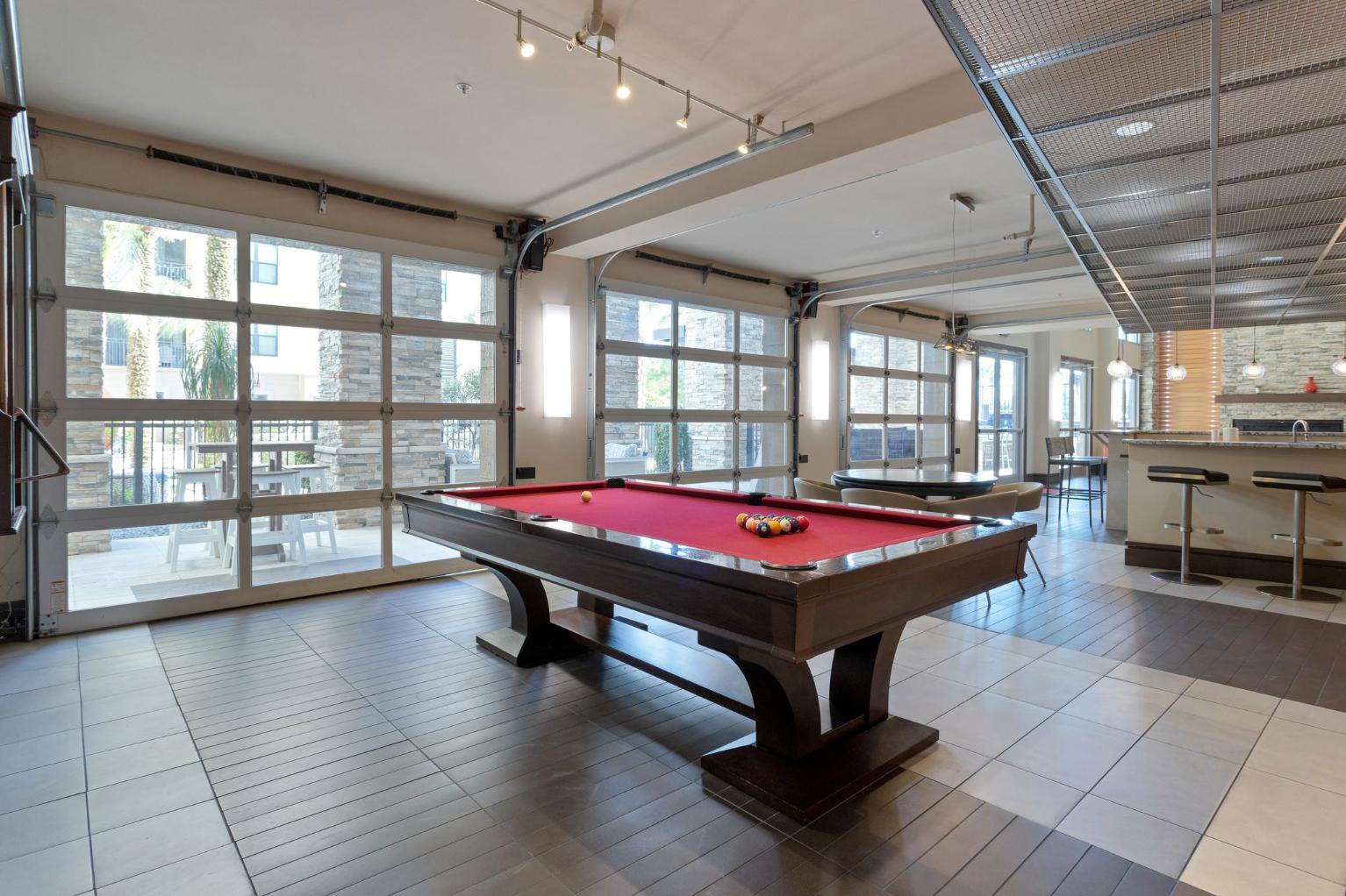 play a game of pool in our game room