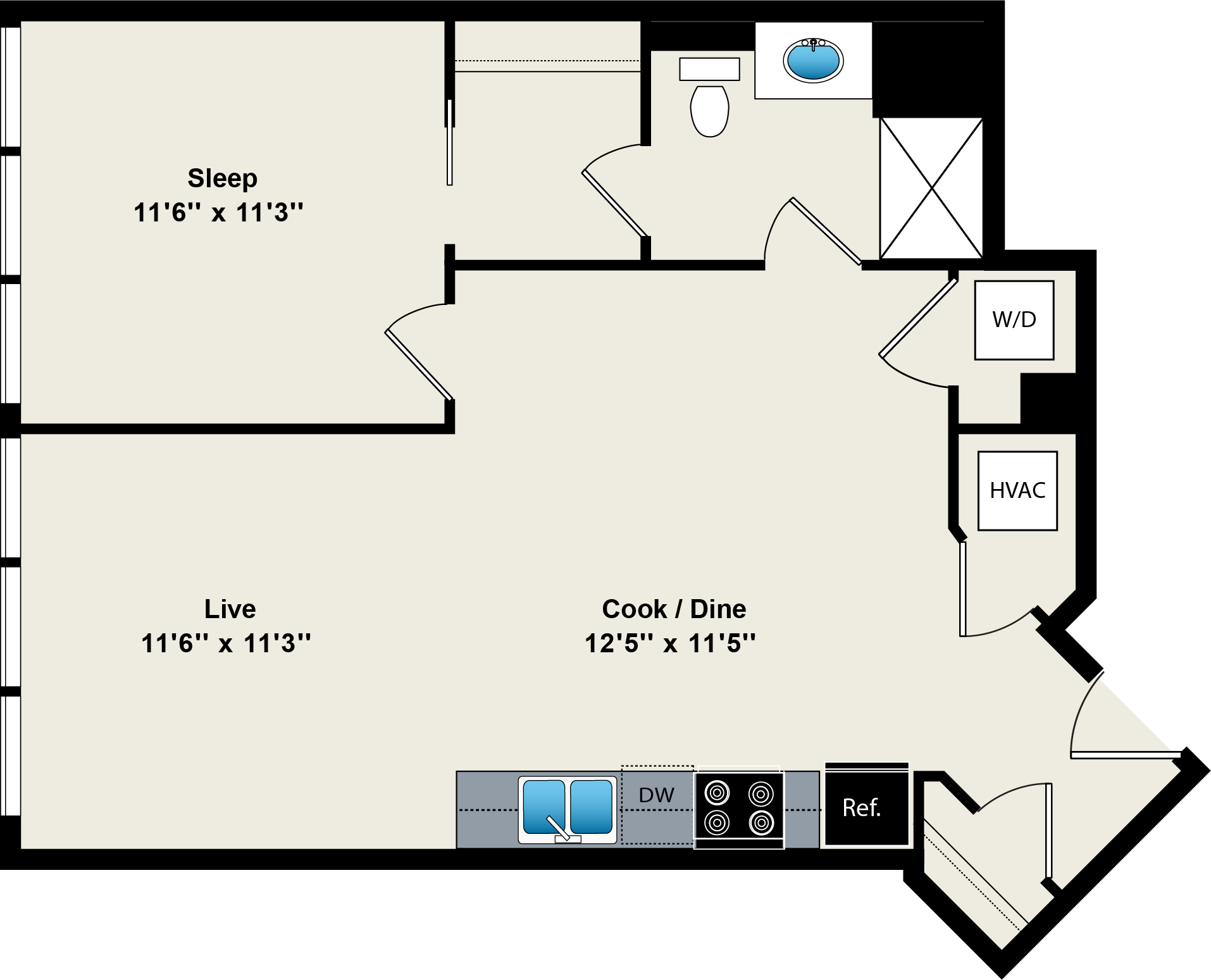 Unit 2-0214 floor plan