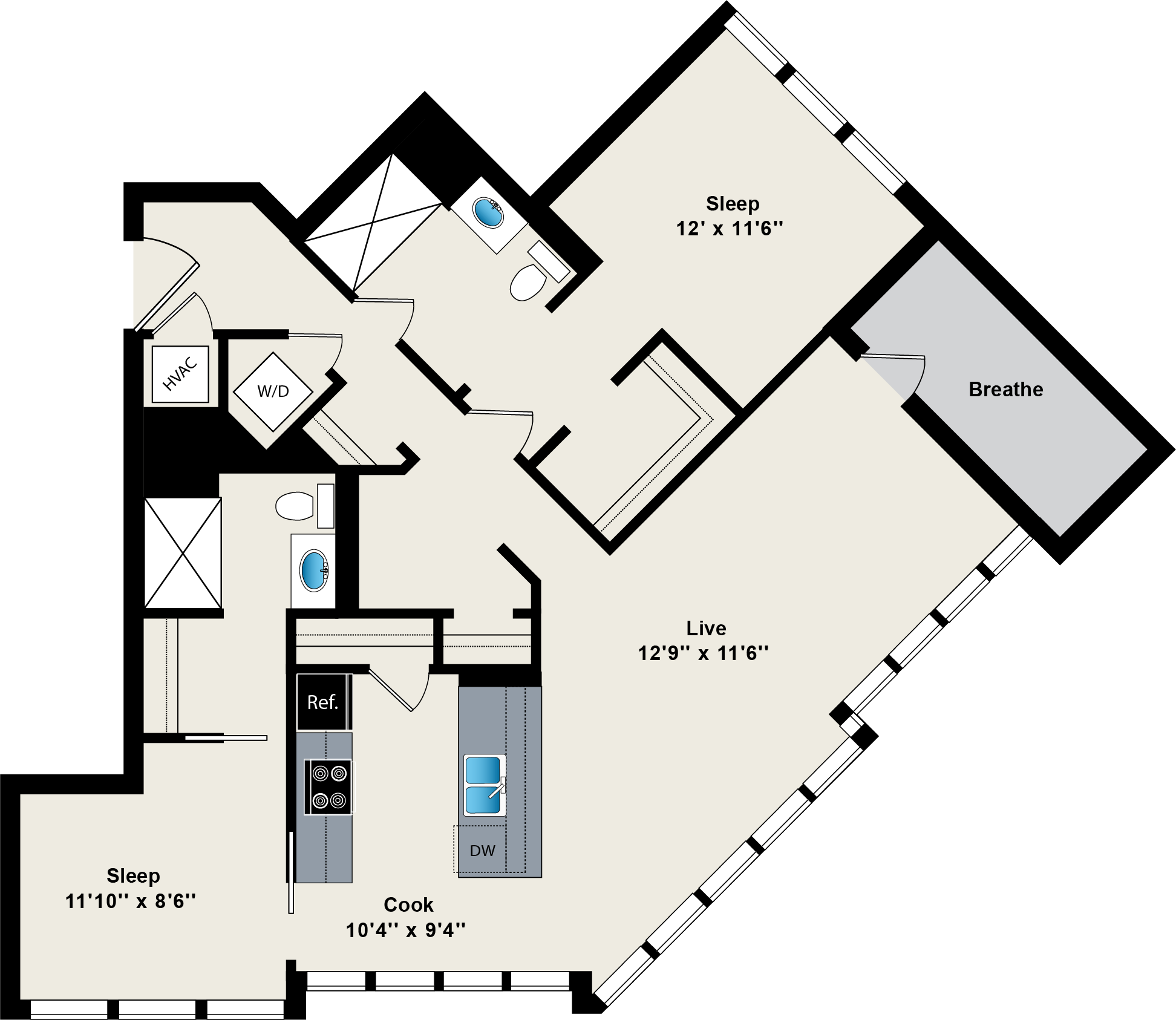 Unit 2-0309 floor plan