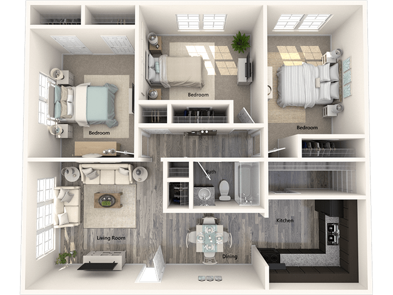 Lake Village Apartments Three Bedroom