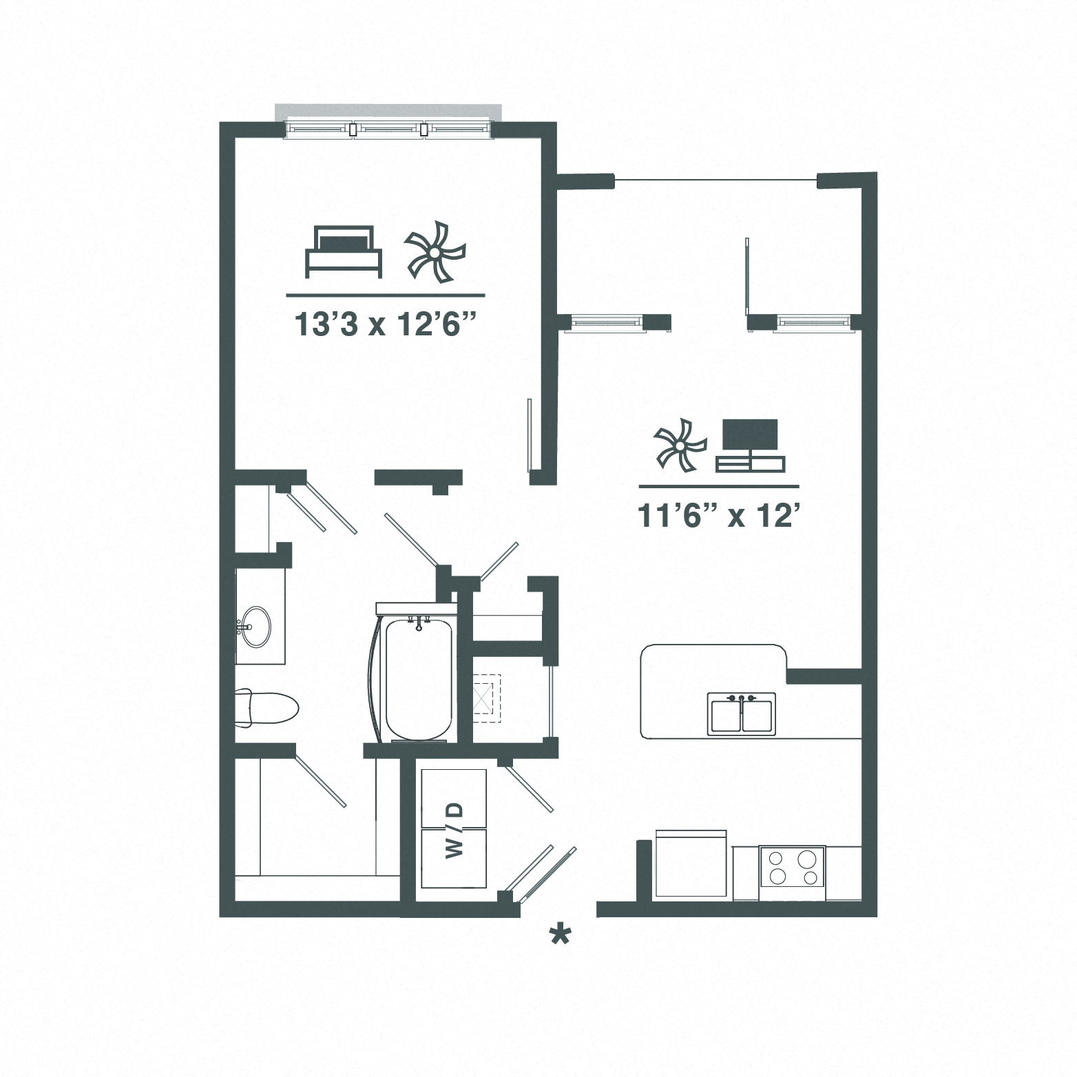 1, 2 & 3 Bedroom Apartments Botanic Waterside