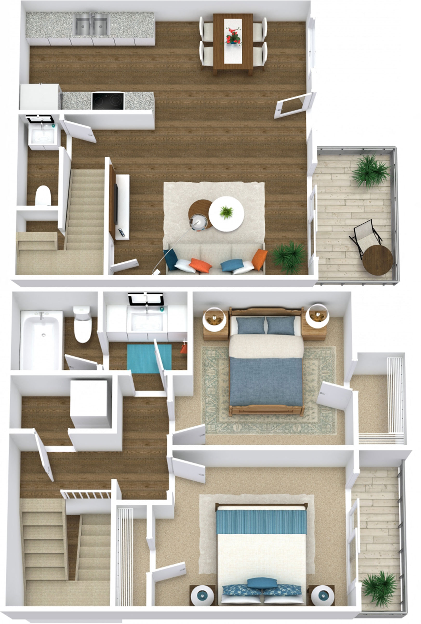 Wood Trail Apartments The Townhome
