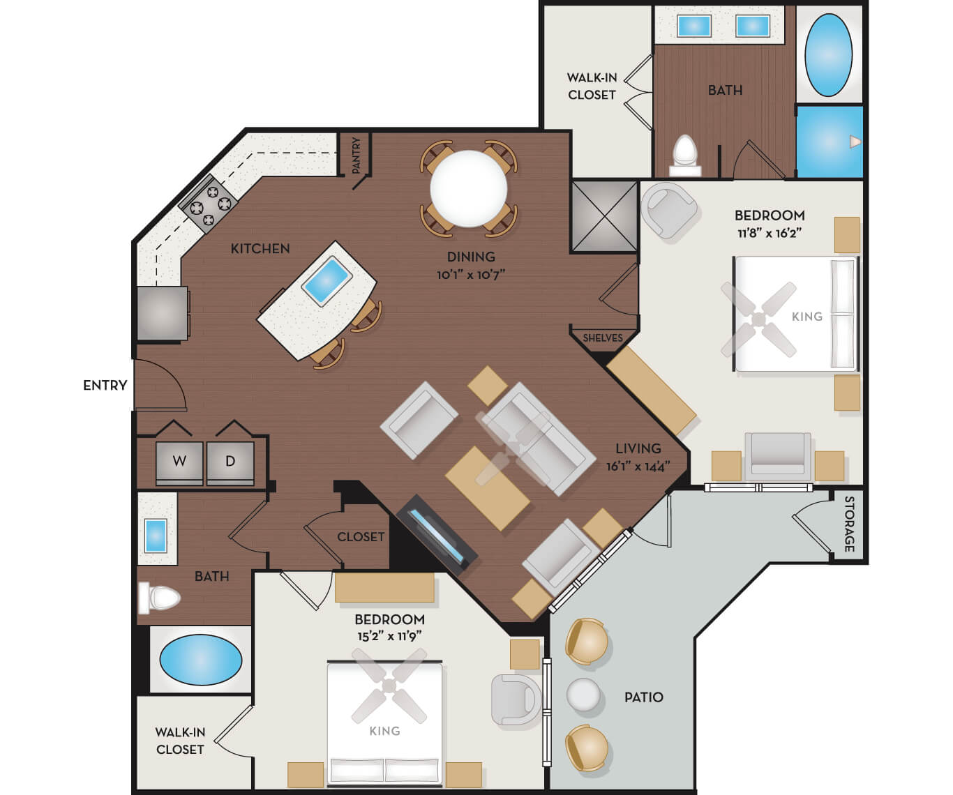 Heights & Yale Floor Plan