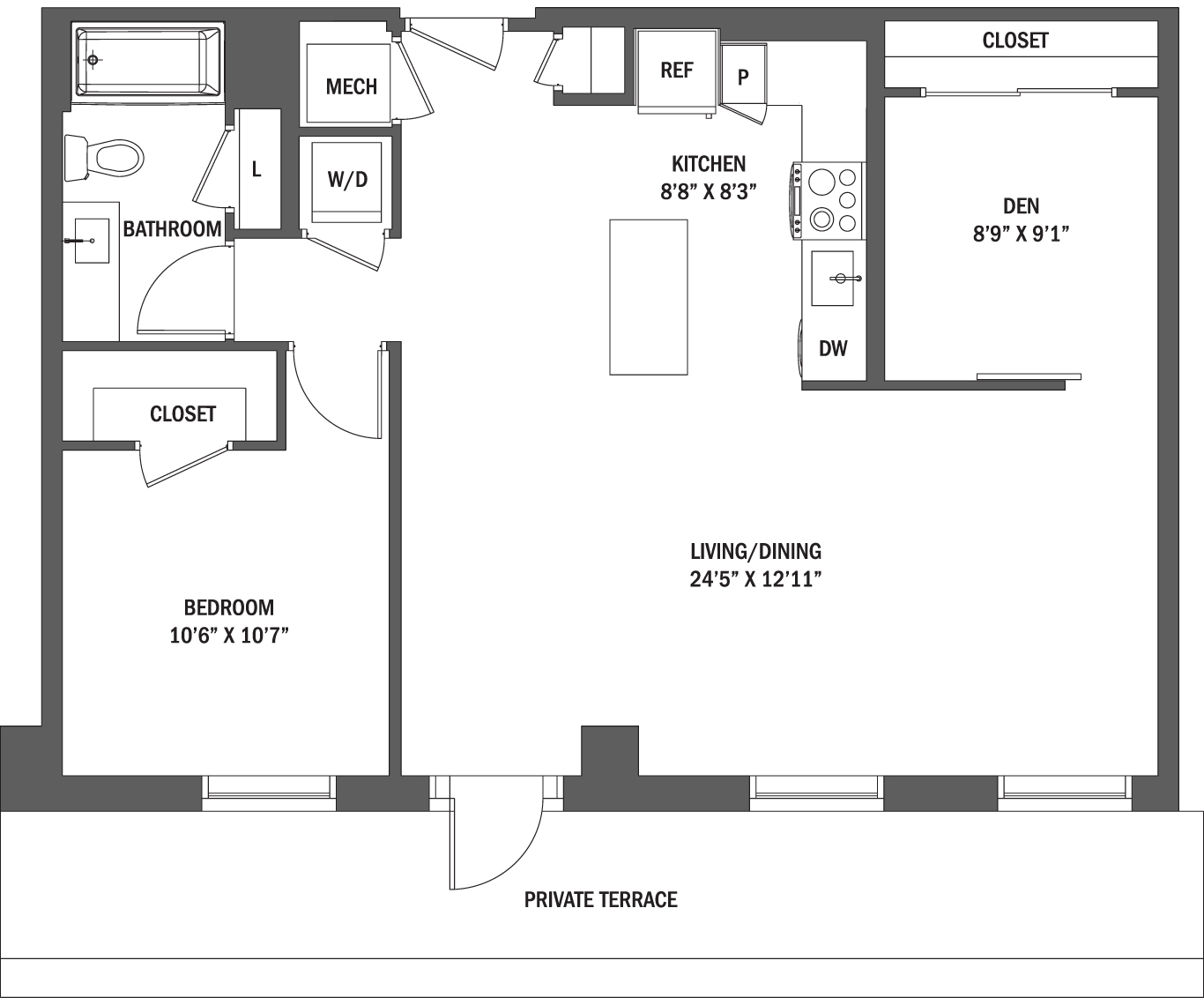 The Avery I - VII Floor Plan