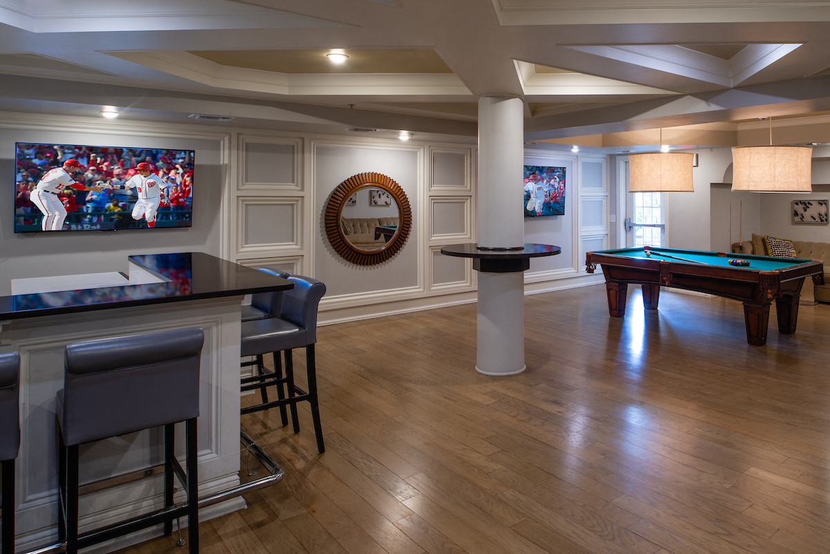 Recreation Room with Billiards Table