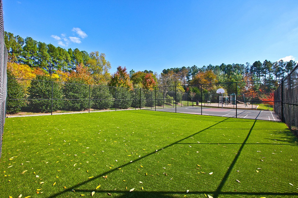 View of brand new dog park at Barrington Park
