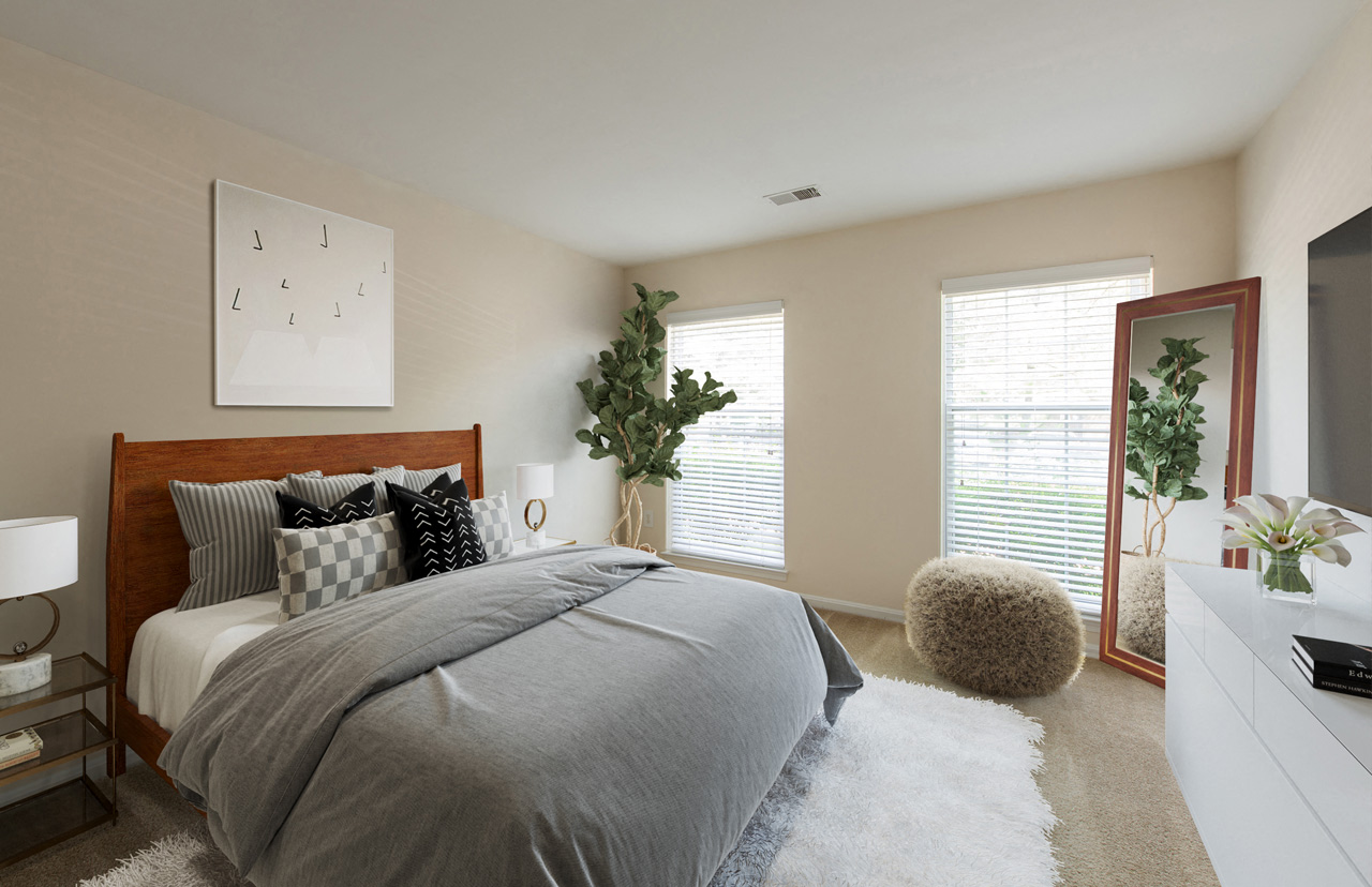 Bedroom With Expansive Windows