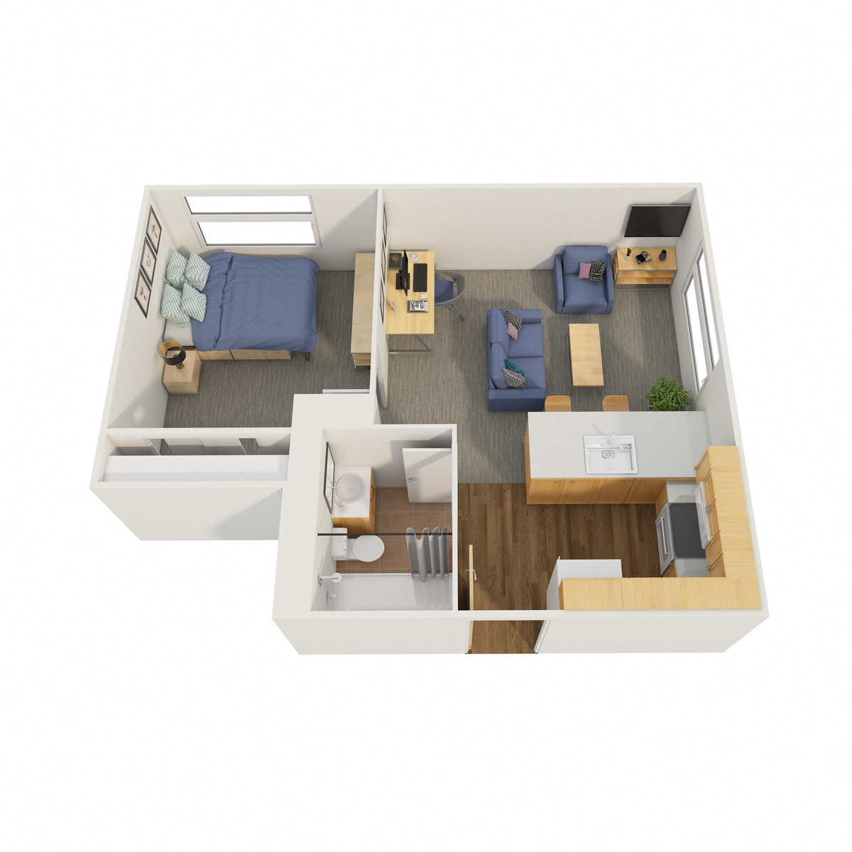 L Shaped Studio Apartment Floor Plans | Viewfloor.co