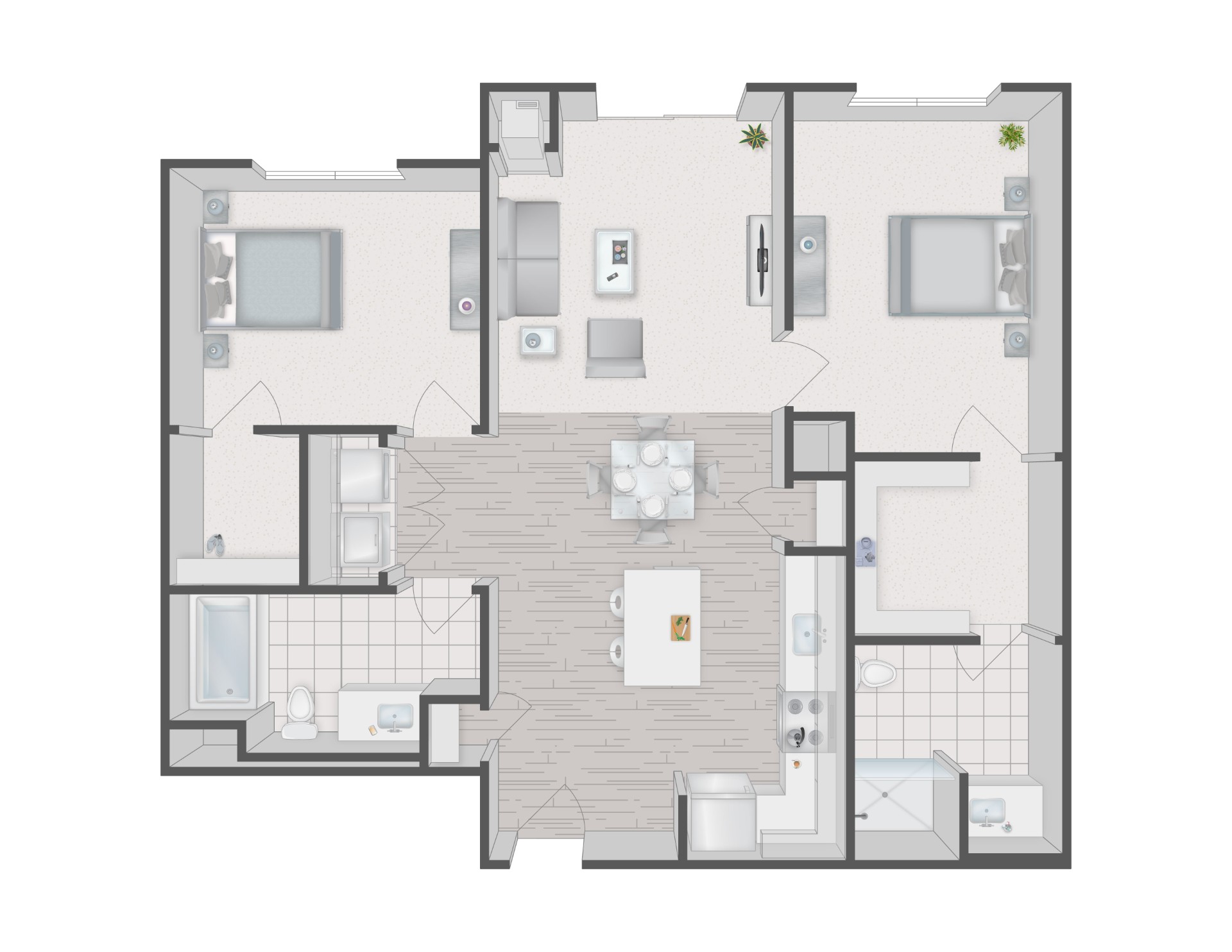 Floorplan for Apartment #9312, 2 bedroom unit at Halstead Plymouth