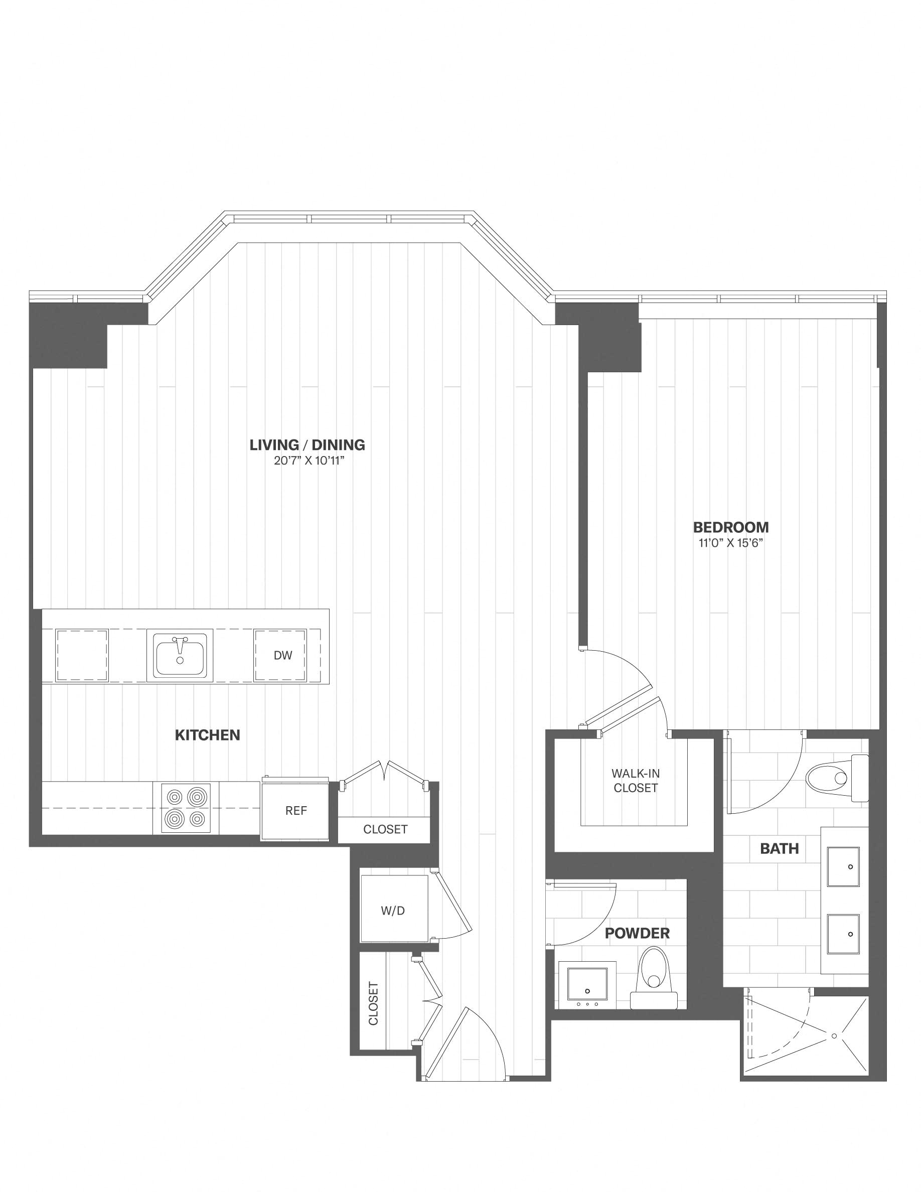 Apartment 3406 floorplan