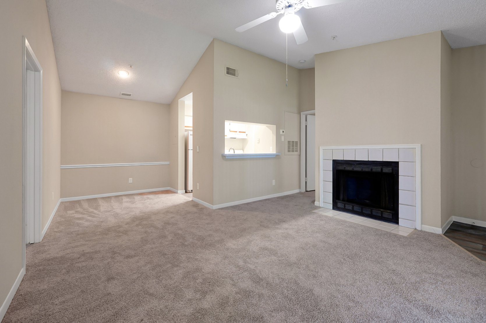 fireplace in living room