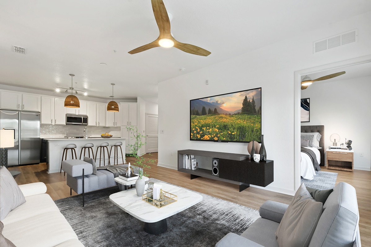 renovated living room