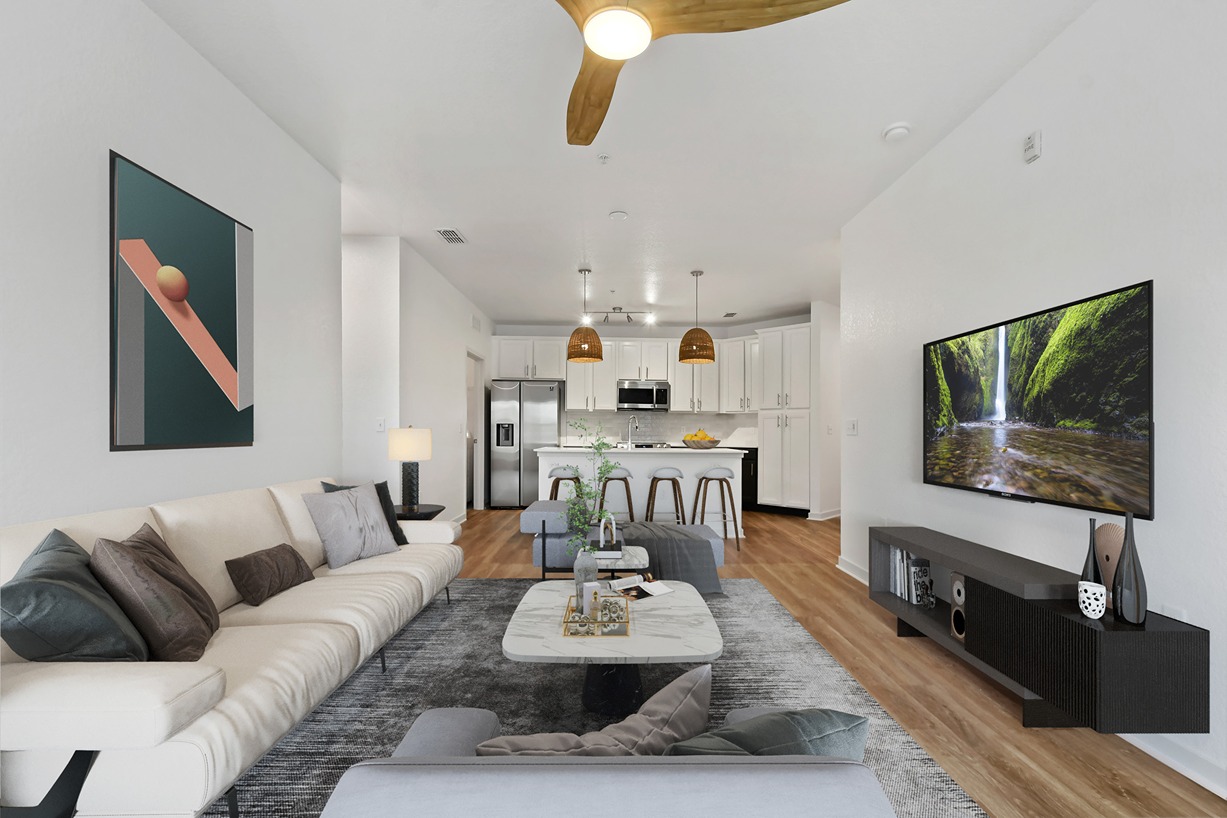 renovated living room