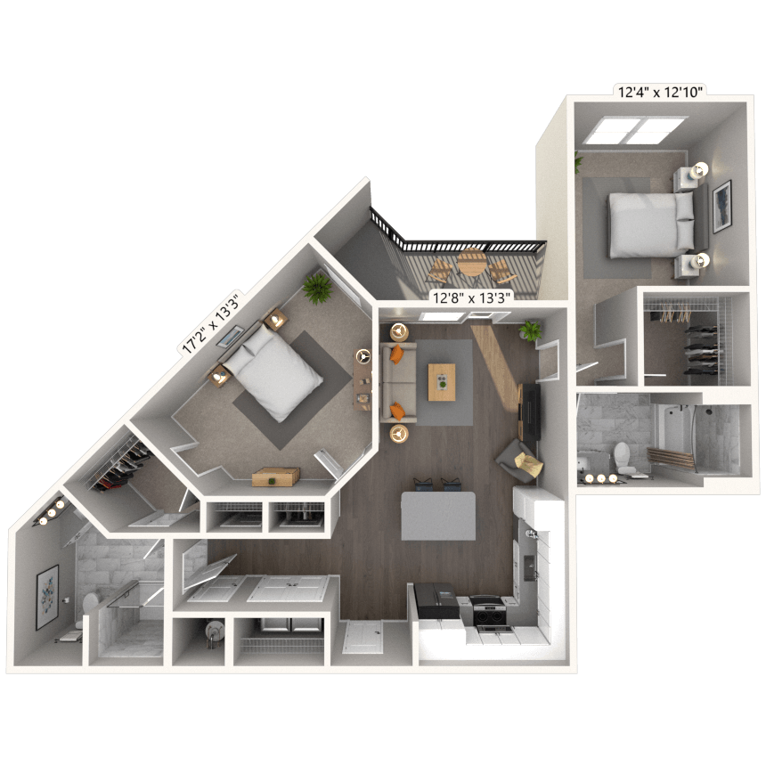 Floorplan image of unit B-606