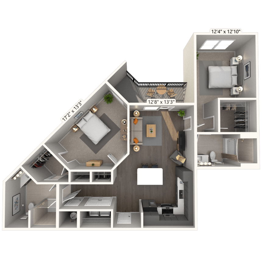 Floorplan image of unit A-609