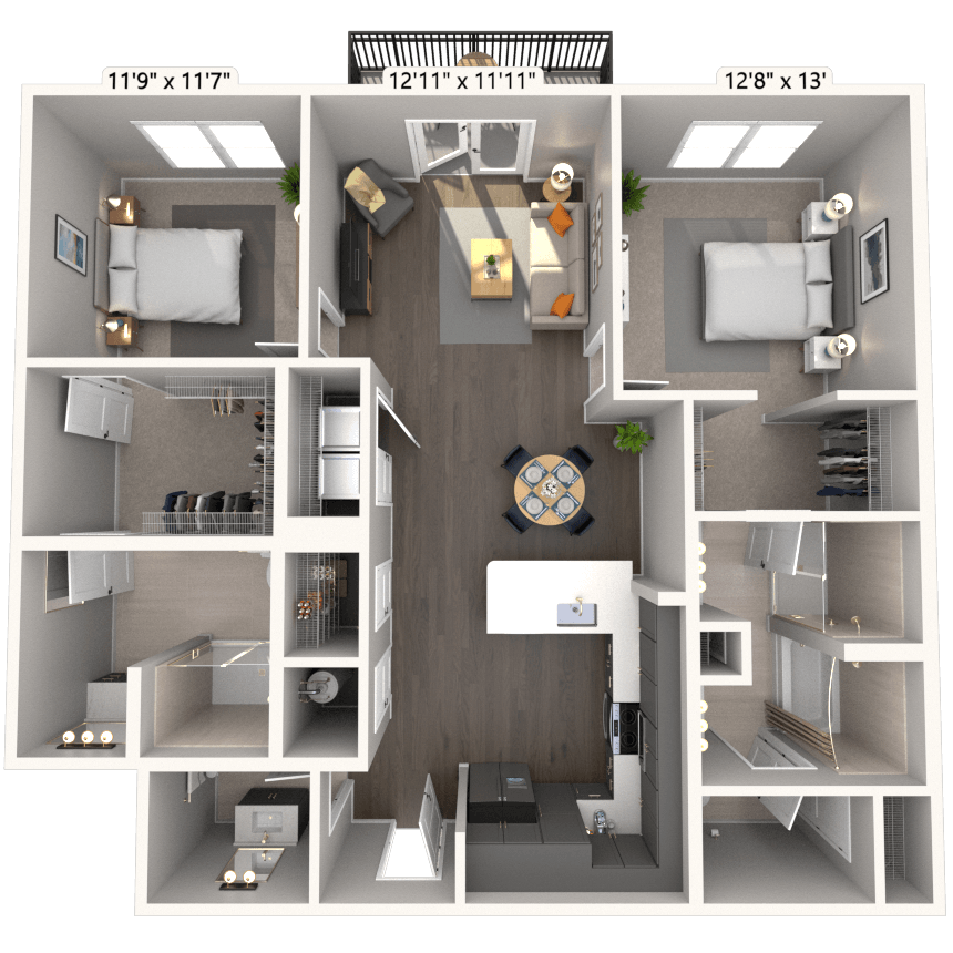 Floorplan image of unit B-320