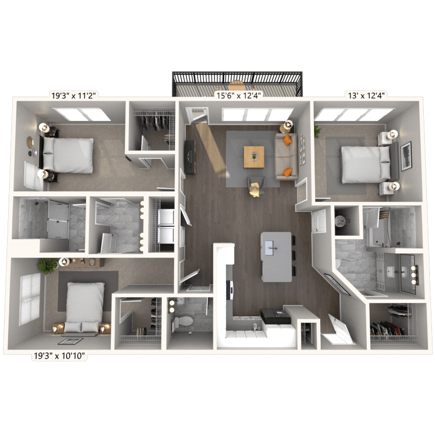 Floorplan image of unit A-322