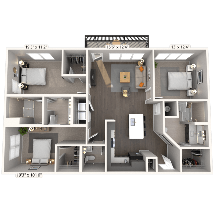 Floorplan image of unit A-601