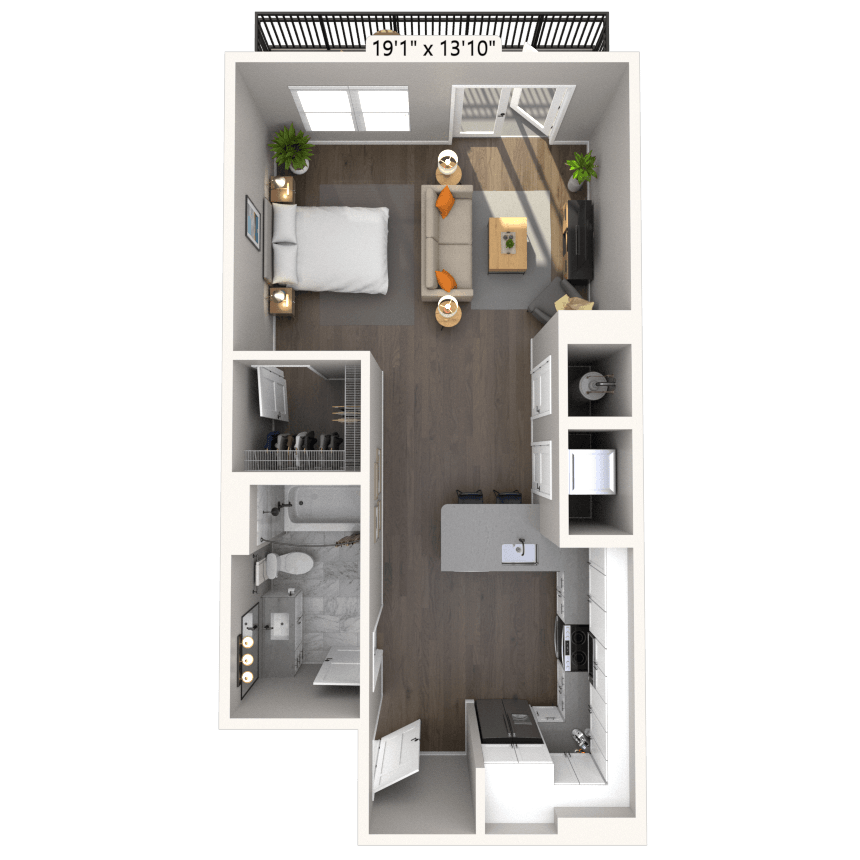 Floorplan image of unit A-310