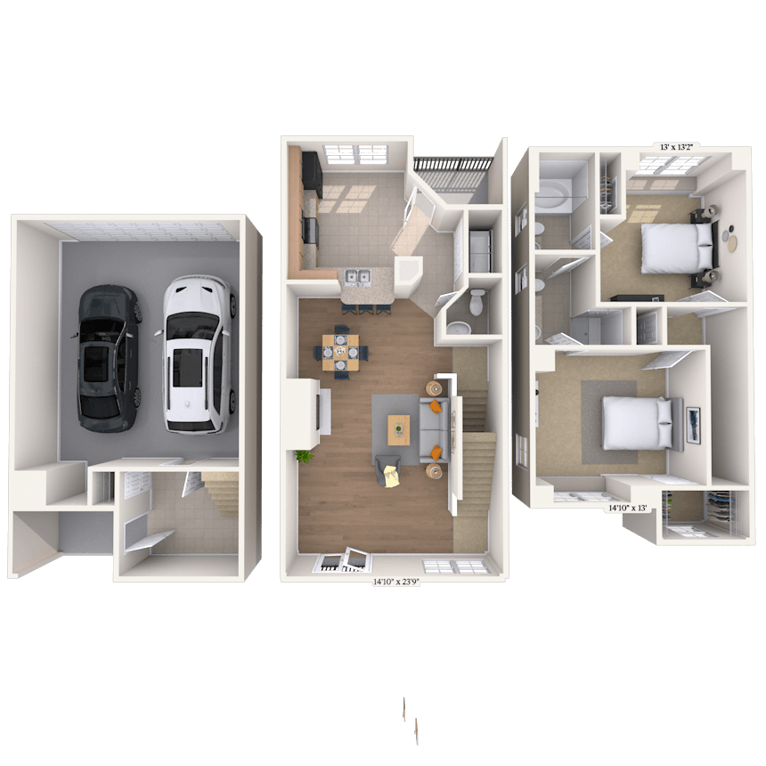 Floorplan image of unit 2325