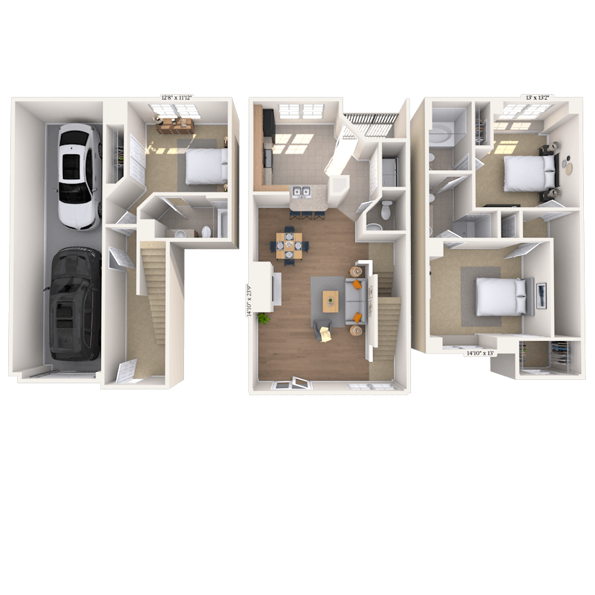 Floorplan image of unit 2226