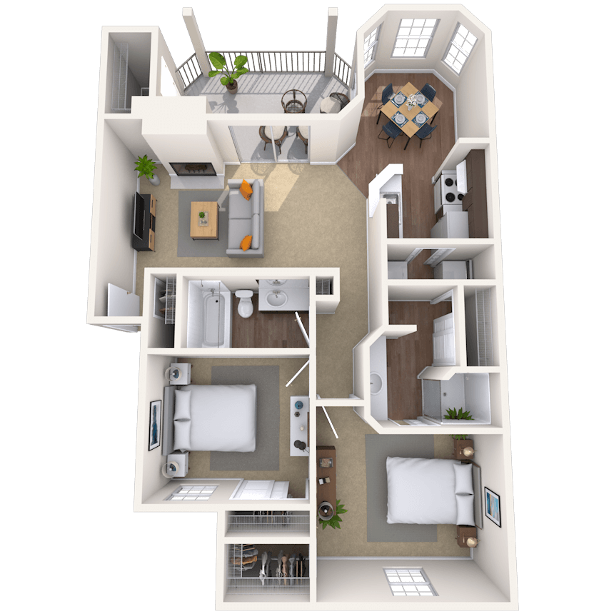 Floorplan image of unit 412