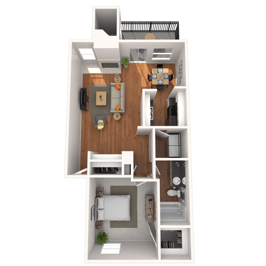 Floorplan image of unit 1014