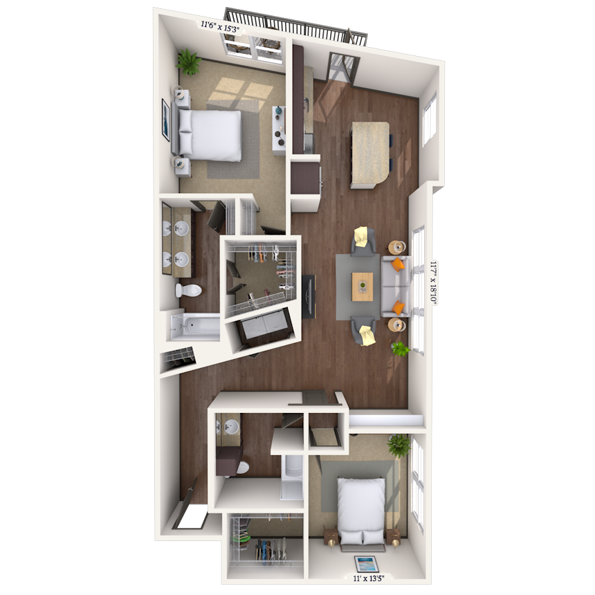 Floorplan image of unit 2001