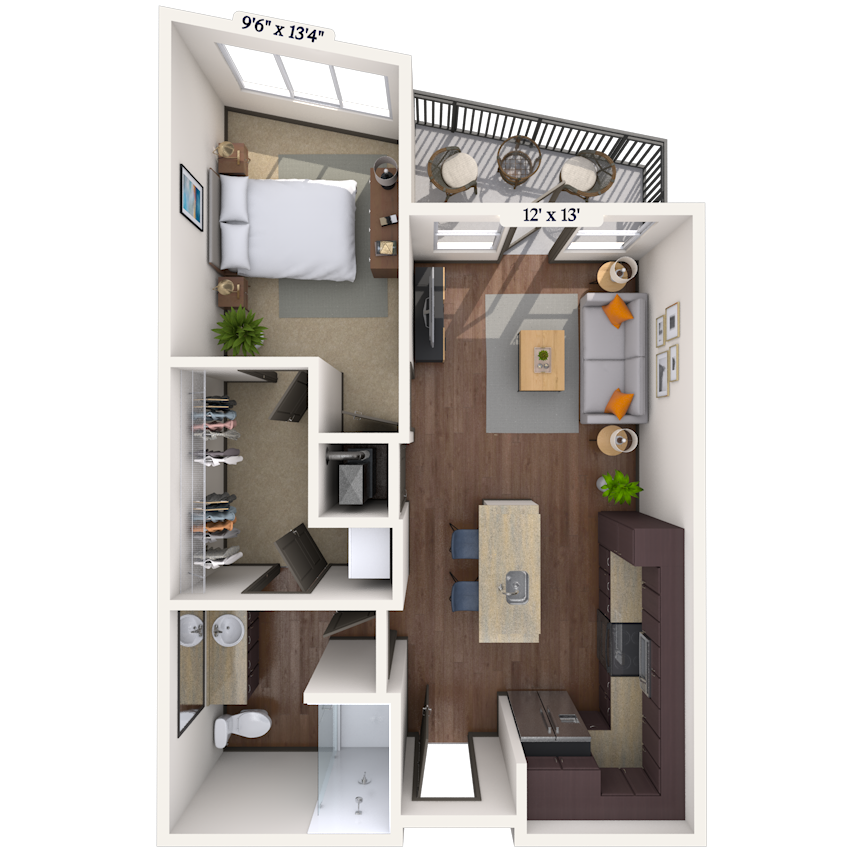 Floorplan image of unit II 306