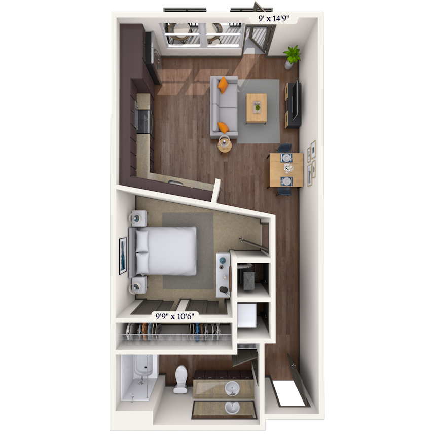 Floorplan image of unit II 312