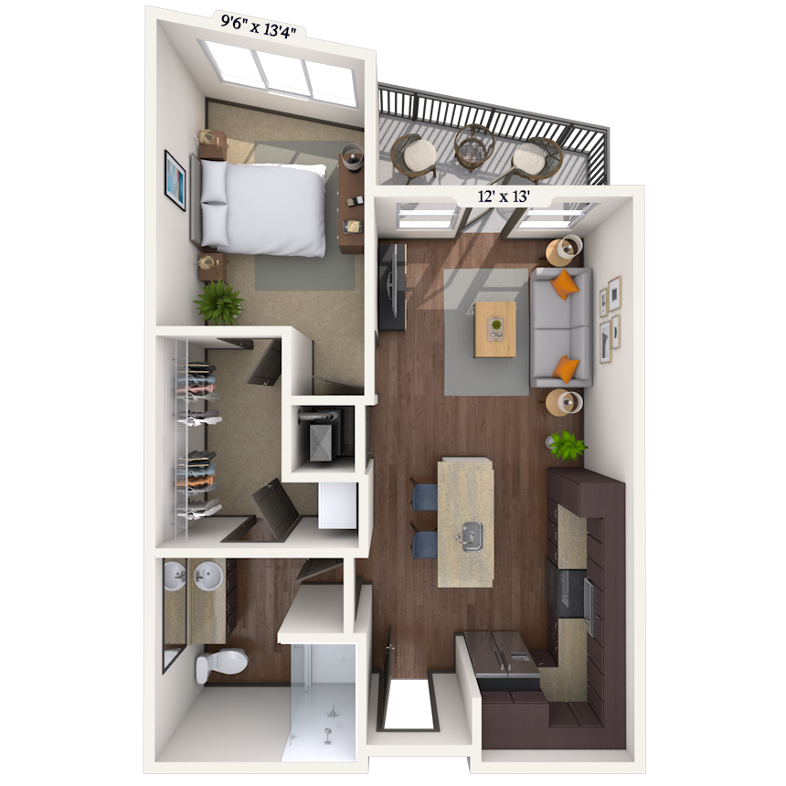 Floorplan image of unit II 313