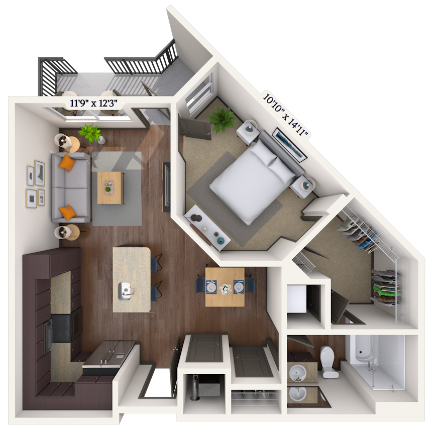 Floorplan image of unit II 362