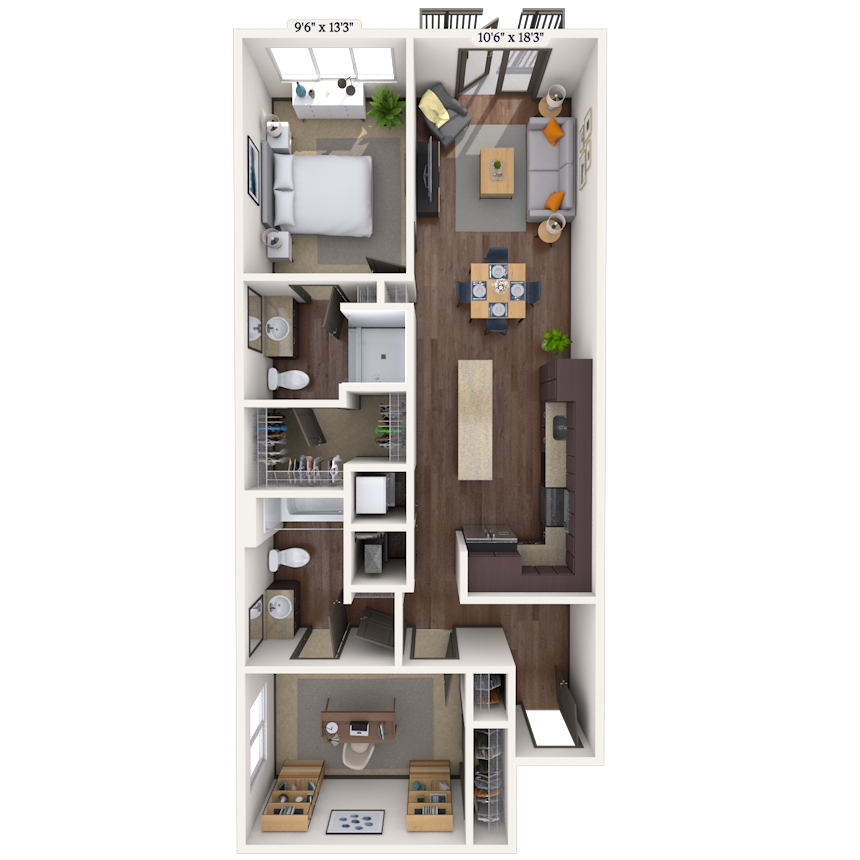 Floorplan image of unit II 371