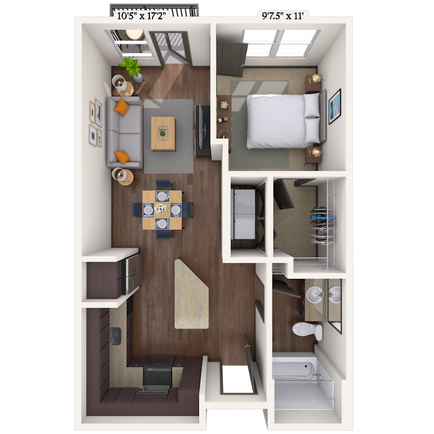 Floorplan image of unit 4058