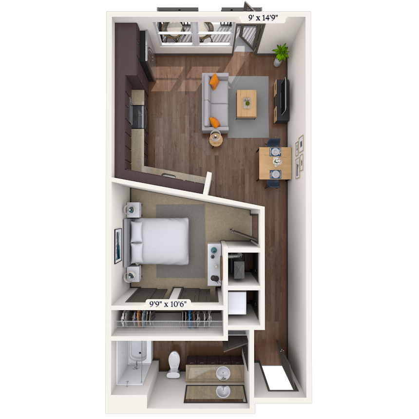 Floorplan image of unit II 431