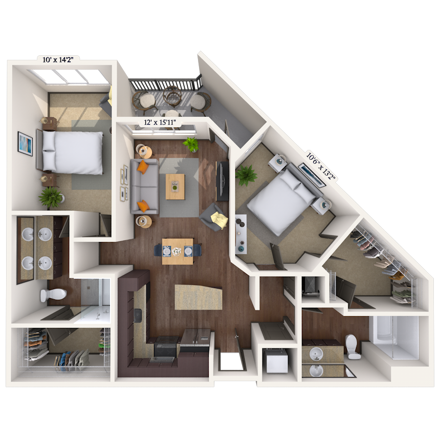 Floorplan image of unit II 529