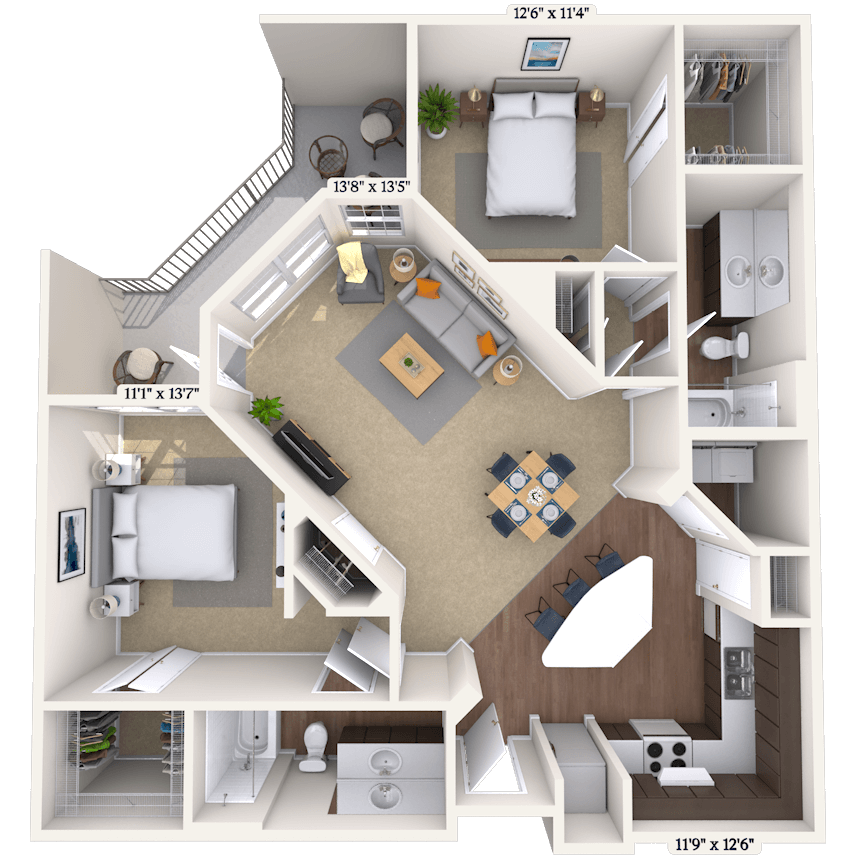 Floorplan image of unit 1210