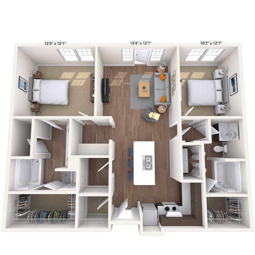 Floorplan image of unit 1314