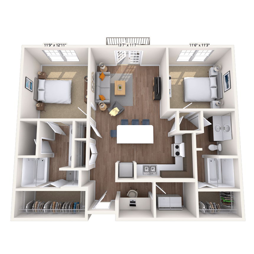 Floorplan image of unit 2123