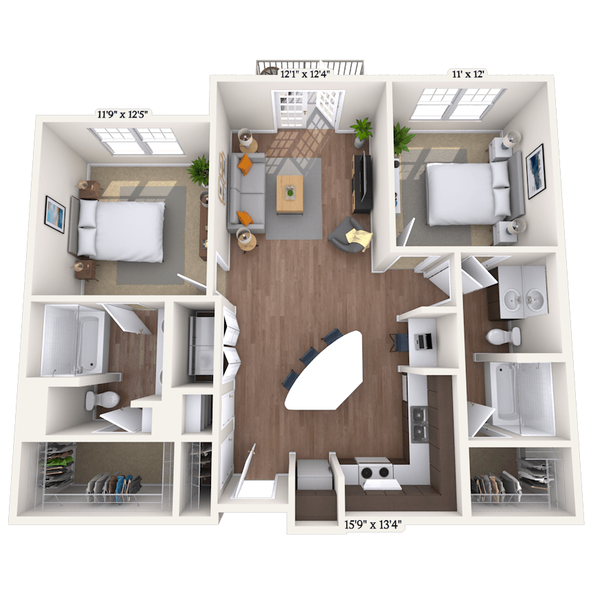 Floorplan image of unit 4115