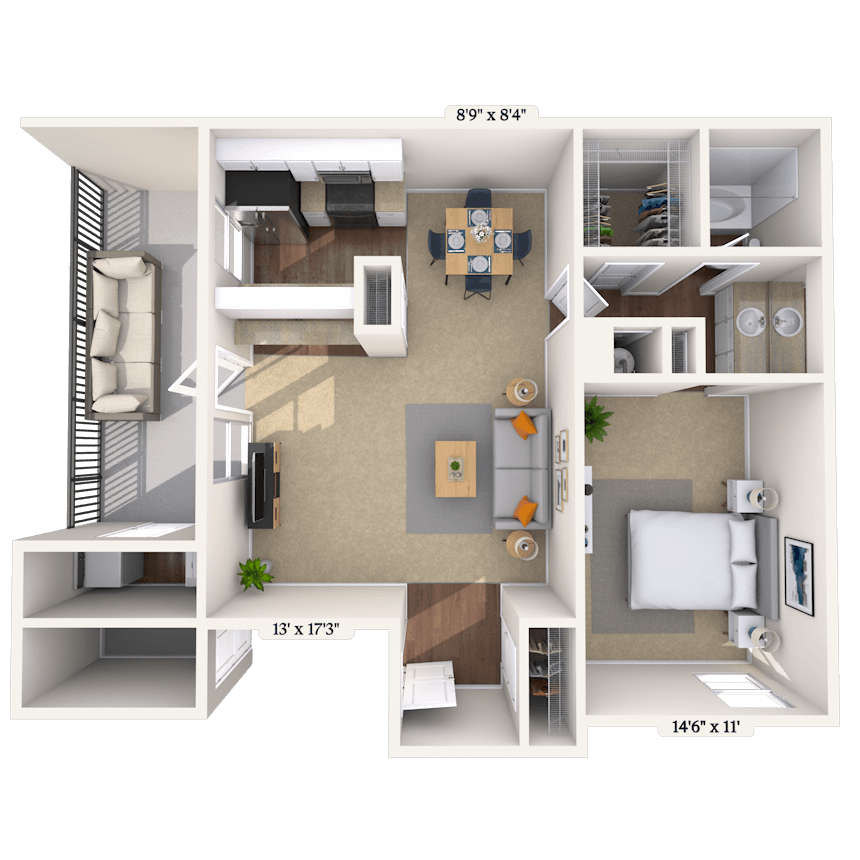 Floorplan image of unit 101007