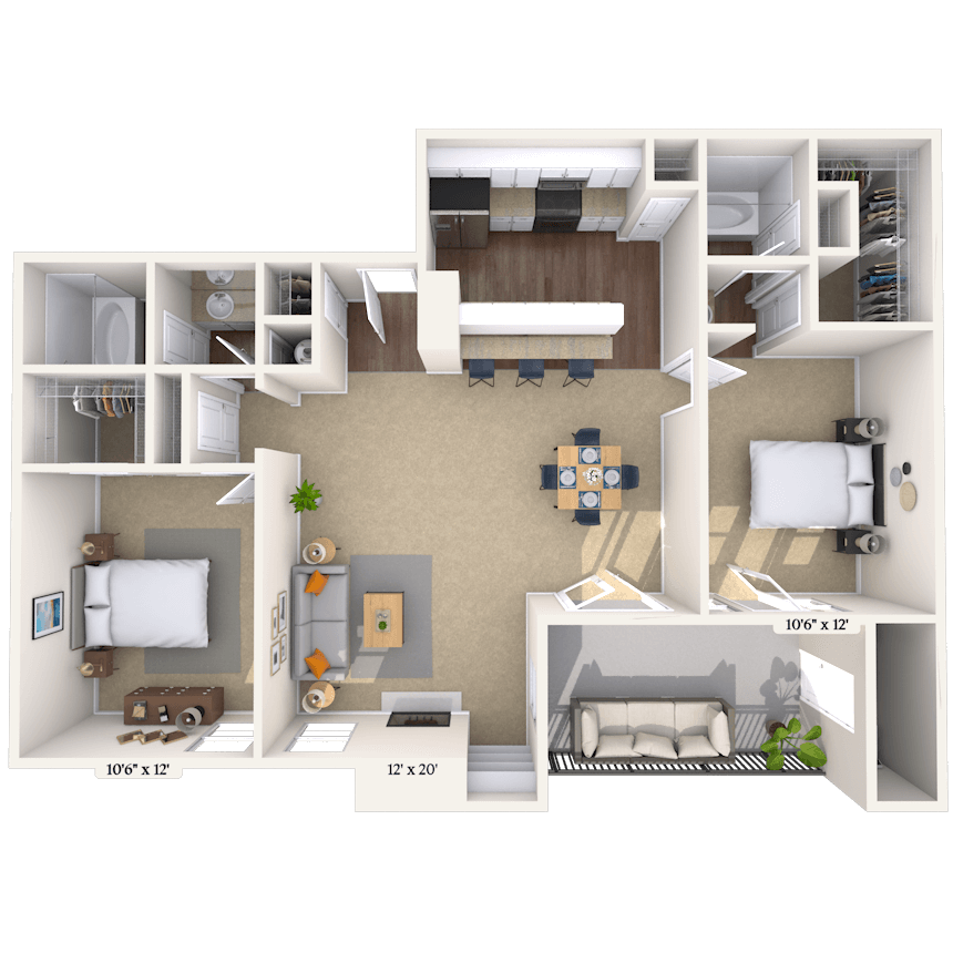 Floorplan image of unit 111144