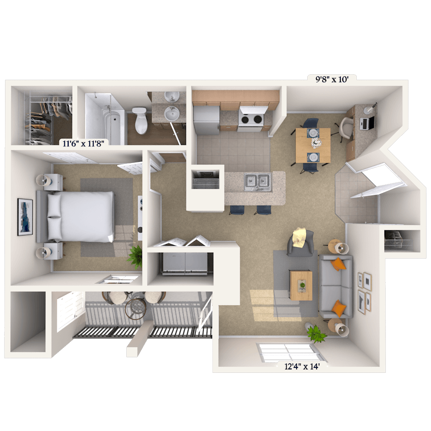 Floorplan image of unit 01104
