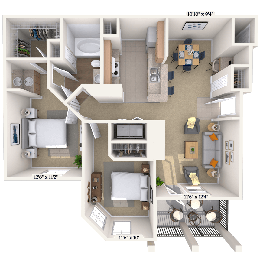 Floorplan image of unit 11305
